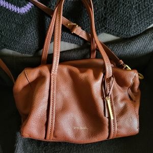 Vera Bradley Leather Satchel: Barely used. Still in same condition as purchased.